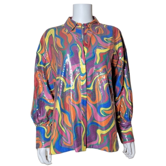 NWT $285 ALDEN ADAIR Wonderland Top Small - Picture 4 of 6